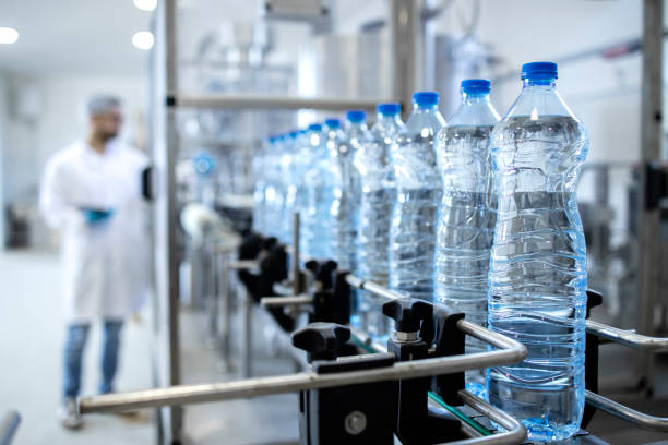 bottle water produced in a factory